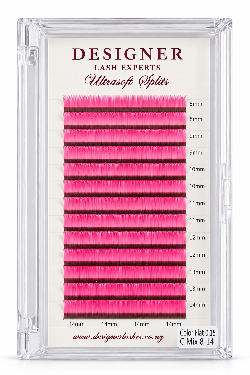Rose Flat Coloured Lashes
