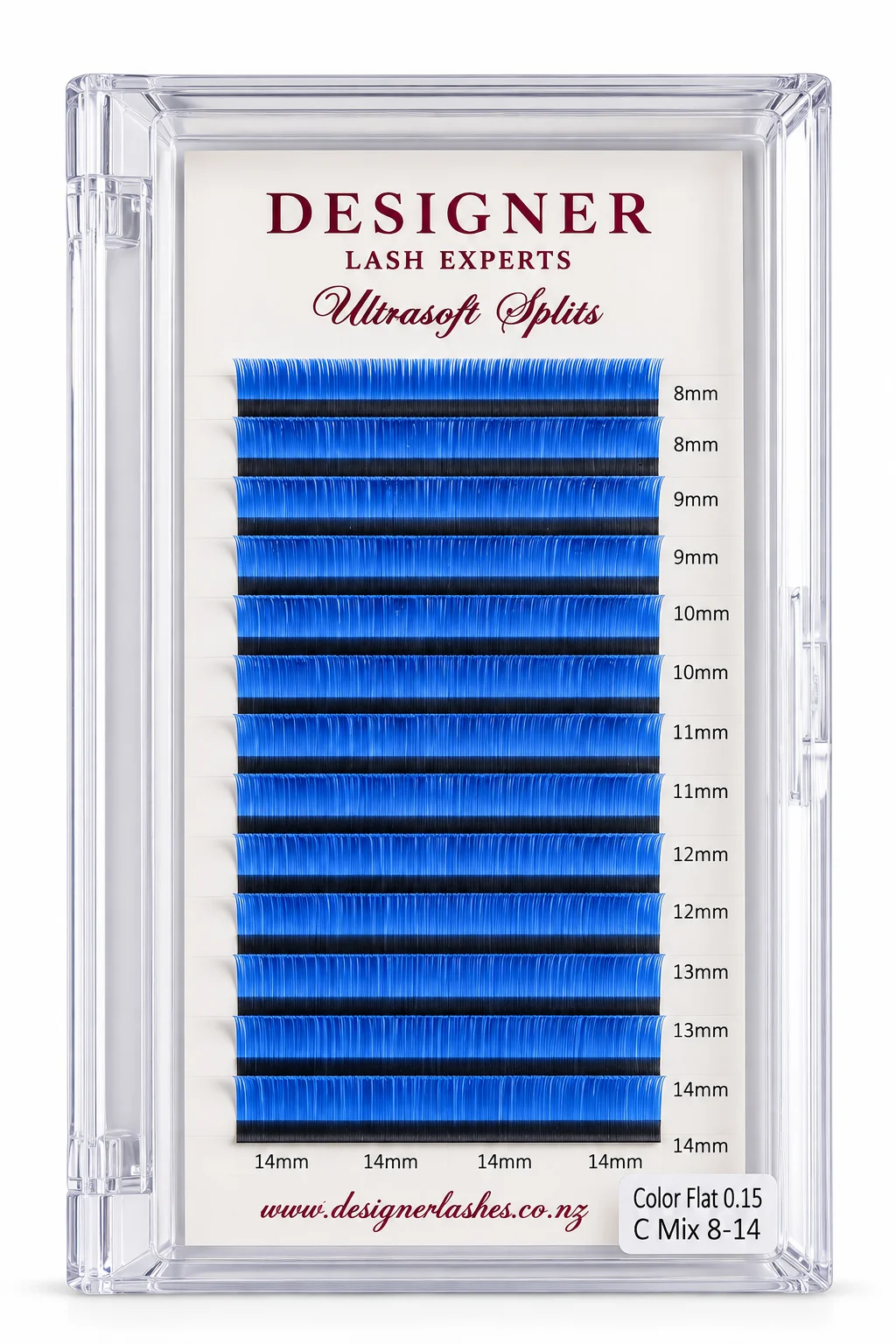 Blue Flat Coloured Lashes