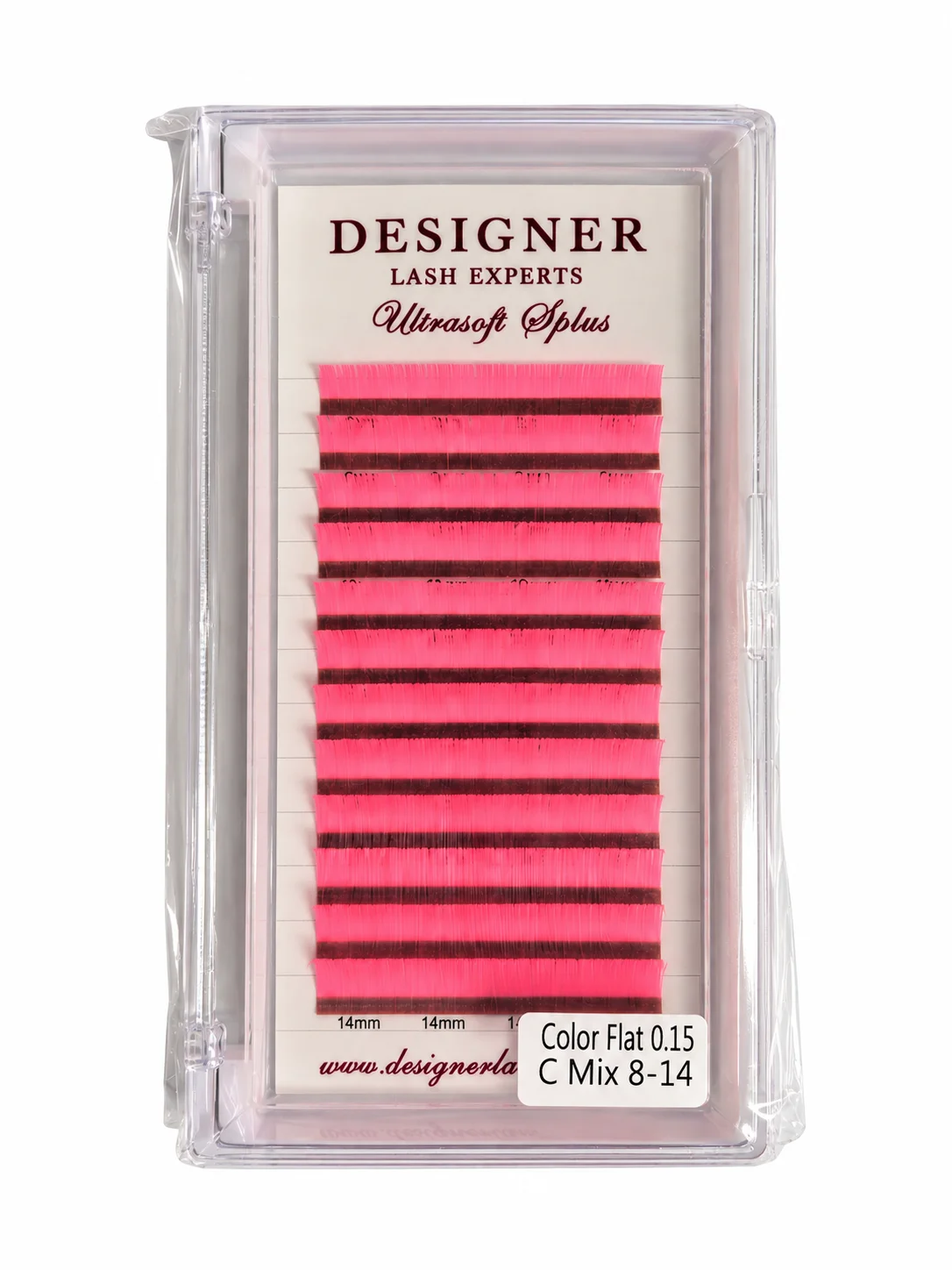 Neon Pink Flat Coloured Lashes