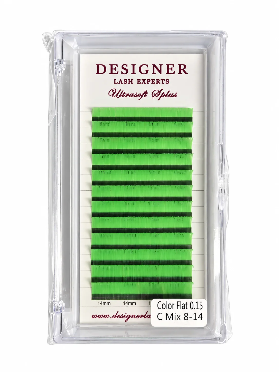 Green Flat Coloured Lashes